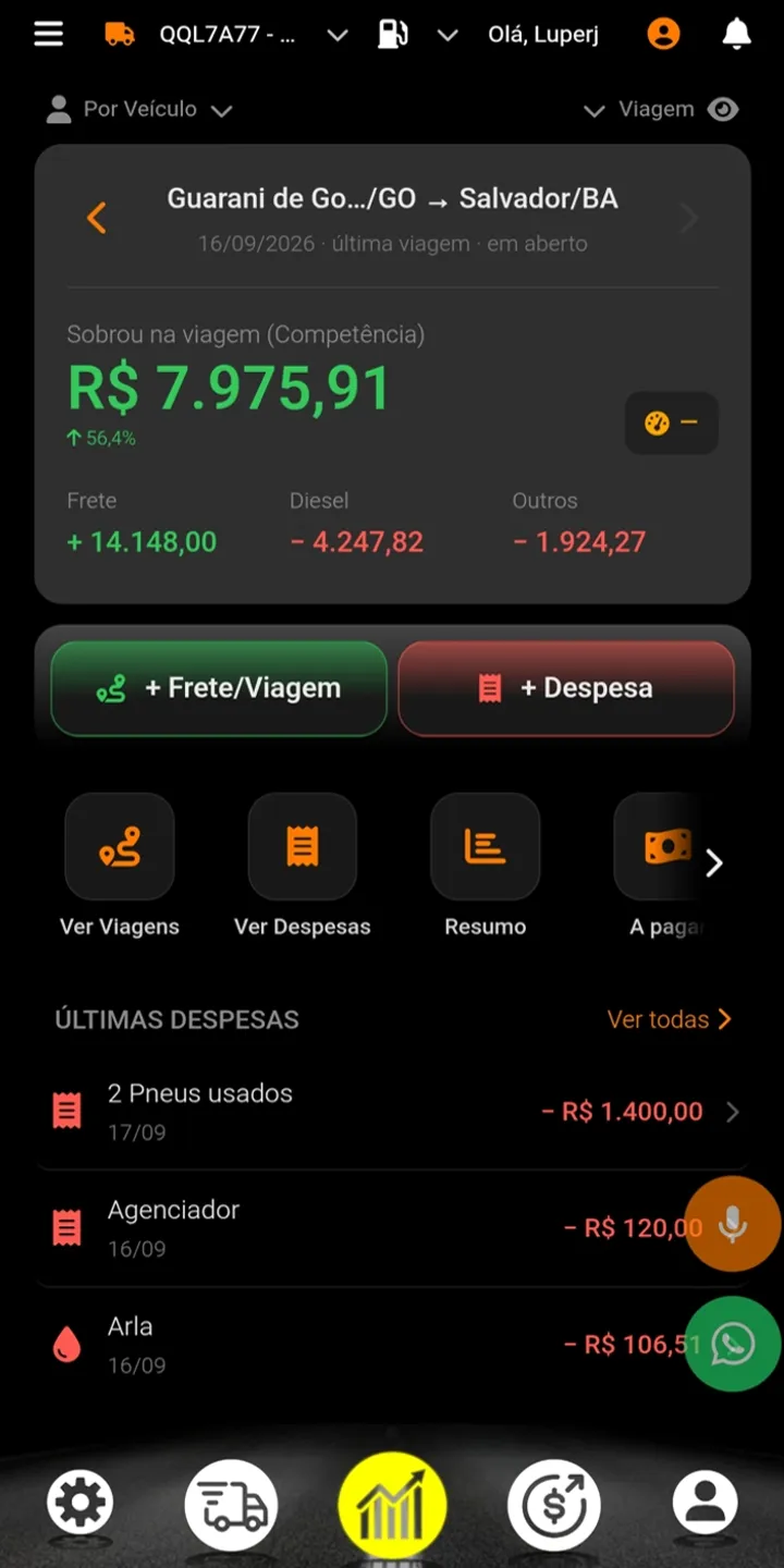 Tela principal do aplicativo